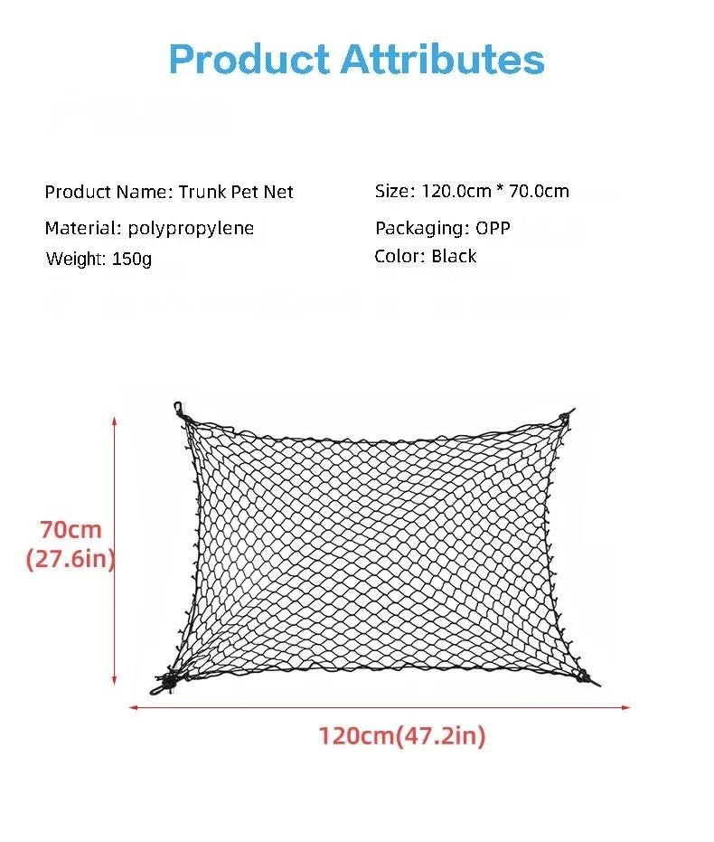 Filet de protection chien voiture haute résistance avec barre de sécurité robuste - 3