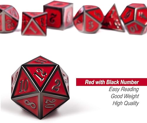 Miniatura 274 de DNDND - Juego de dados de metal para D&D, 7 dados DND verdes con caja de metal para juegos de rol como Dungeons and Dragons y juegos de mesa verde