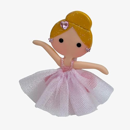 Clip de pelo hecho a mano de bailarina Clip de cocodrilo brillante accesorios de ballet para niños Clip de pelo rubio bailarina