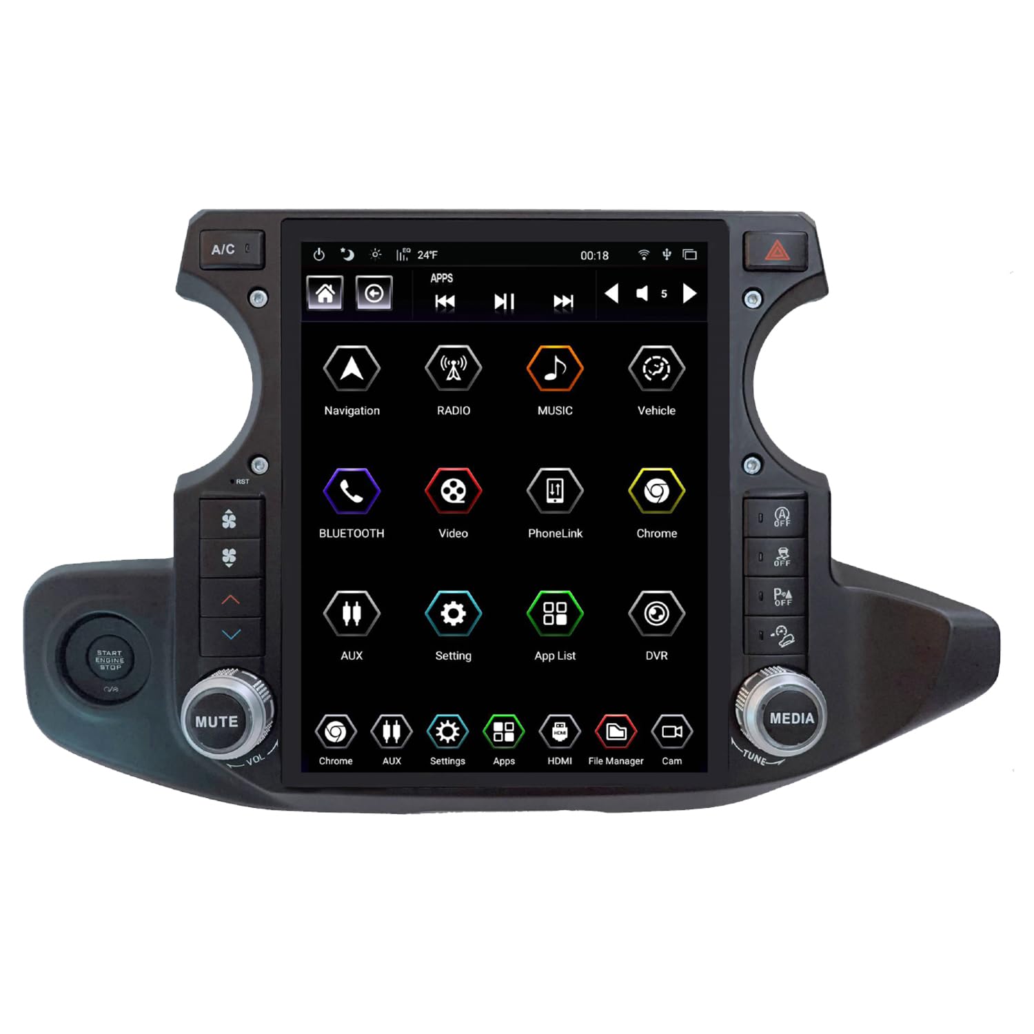 LINKSWELL Car Radio for Jeep Wrangler JL Gladiator 2018 2019 2021 T-Style 12.1 Inch Touch Screen Android Car Stereo Replacement Upgrade with CarPlay