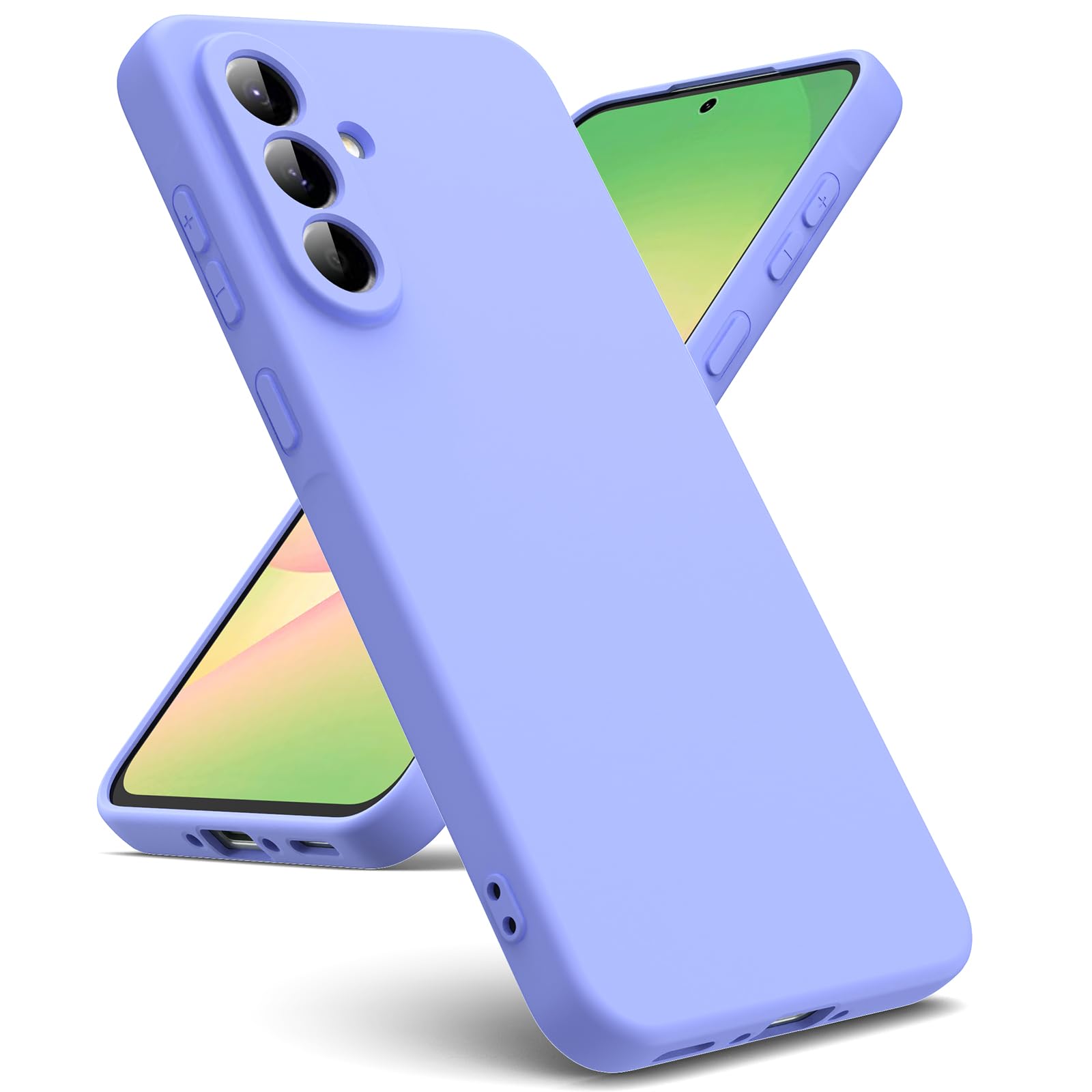 Oududianzi - Cover Compatibile con Samsung Galaxy A56 5G [Cover in Silicone Liquido] [Interno in Microfibra] Gomma Gel di Silicone Liquida Antiurto Custodia Cover A56 5G - Viola