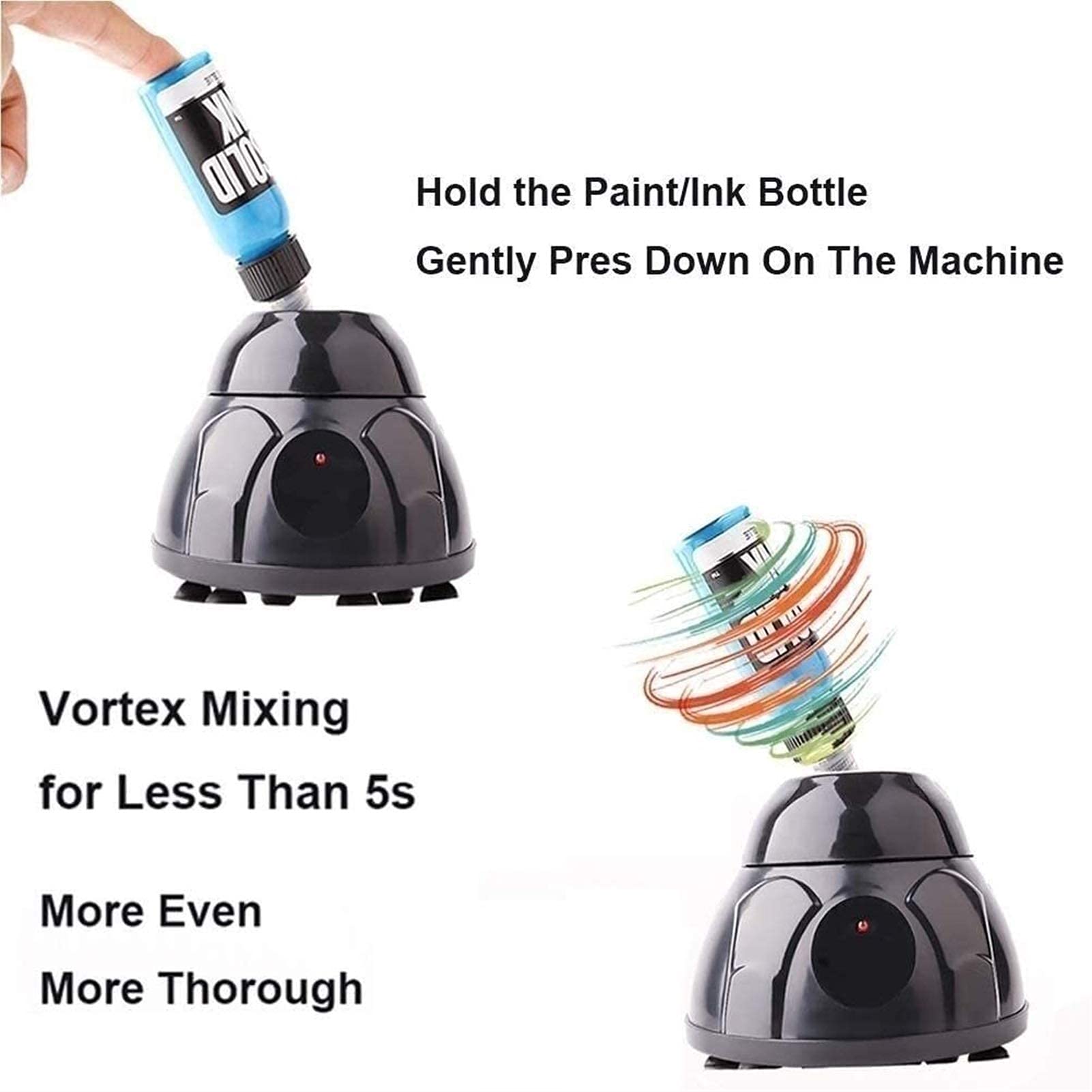 FAXIOAWA Mini Mezclador Vortex Potente Mezclador de Pintura de Laboratorio de 5200 RPM para Tubos de ensayo de Laboratorio, Mezcla de hasta 30 Ml