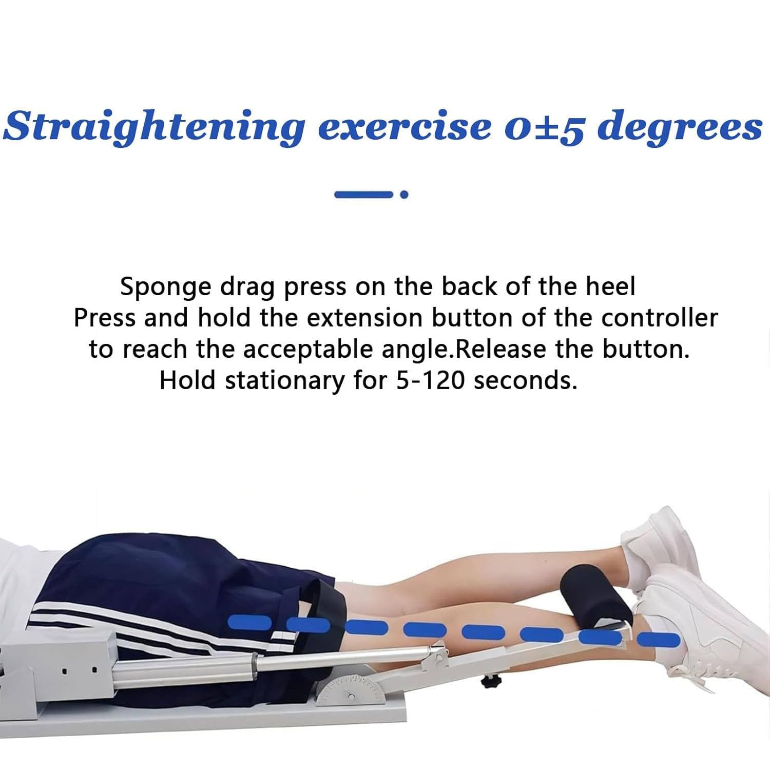 Entrenador de rodilla electromotriz, entrenamiento de rehabilitación posoperatoria para fracturas de muslo, ejercitador de flexión y extensión de piernas con flexiones de 170 grados.