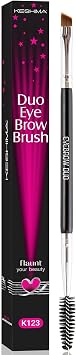 Eyebrow Brush Duo by Keshima - Premium Angled Eye Brow Brush and Spoolie | Precision Eye Makeup Tool for Applying & Blending Powder, Gel & Liquids