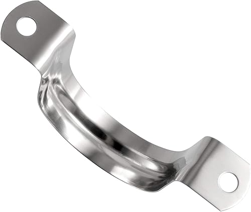 Miniatura 4 de HOZEON 100 correas de tubo de acero inoxidable de 2 pulgadas, resistente y duradera correa de dos agujeros, soporte en U, abrazadera de correa