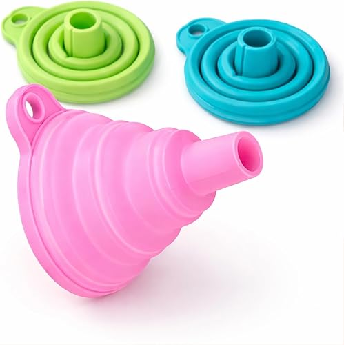 OD Silicone Collapsible Kitchen Funnel for Liquid & Dry Transfer Set of 3 PLEASE NOTE, Next Day Delivery Is Only Available From 4 Orders And Above