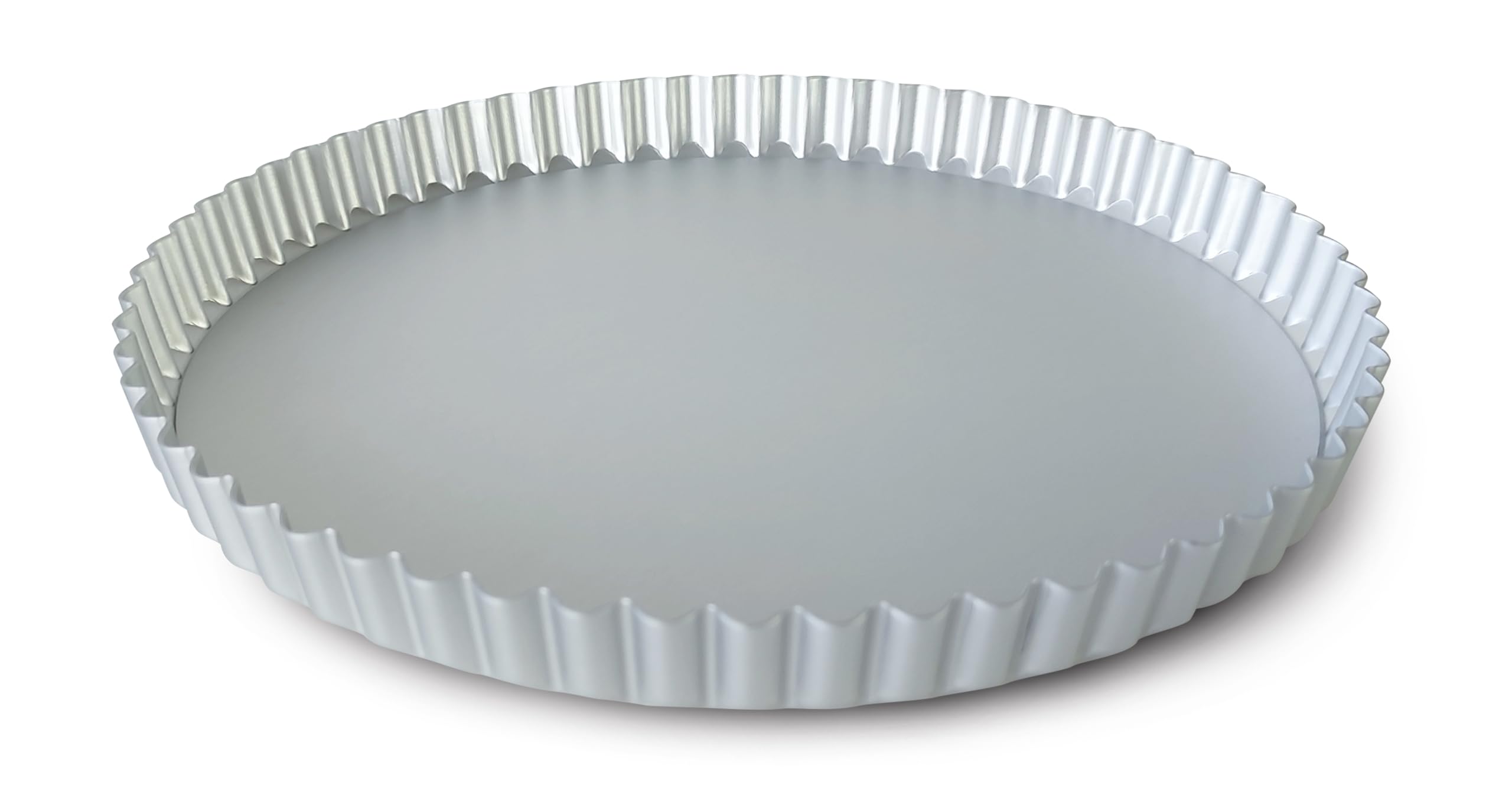 Guardini Professional Tart Mould with Removable Base, Suitable for Intensive Use, Made of Anodized Recycled Aluminium, Diameter 25 x 2.5 cm, Silver