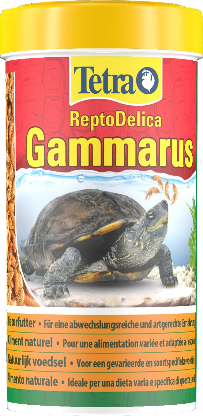 Tetra Gammarus alimento natural para turtugas acuáticas con camarones de arroyo (Gammarus) enteros, Lata de 250 ml