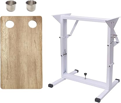 Boat Table Leg Set Caravan RV Marine Table with 2 Cup Holder, Height Adjustable Base Pedestal, for Home RV Conversion Vehicles, Outdoor Camping PicnicYellow