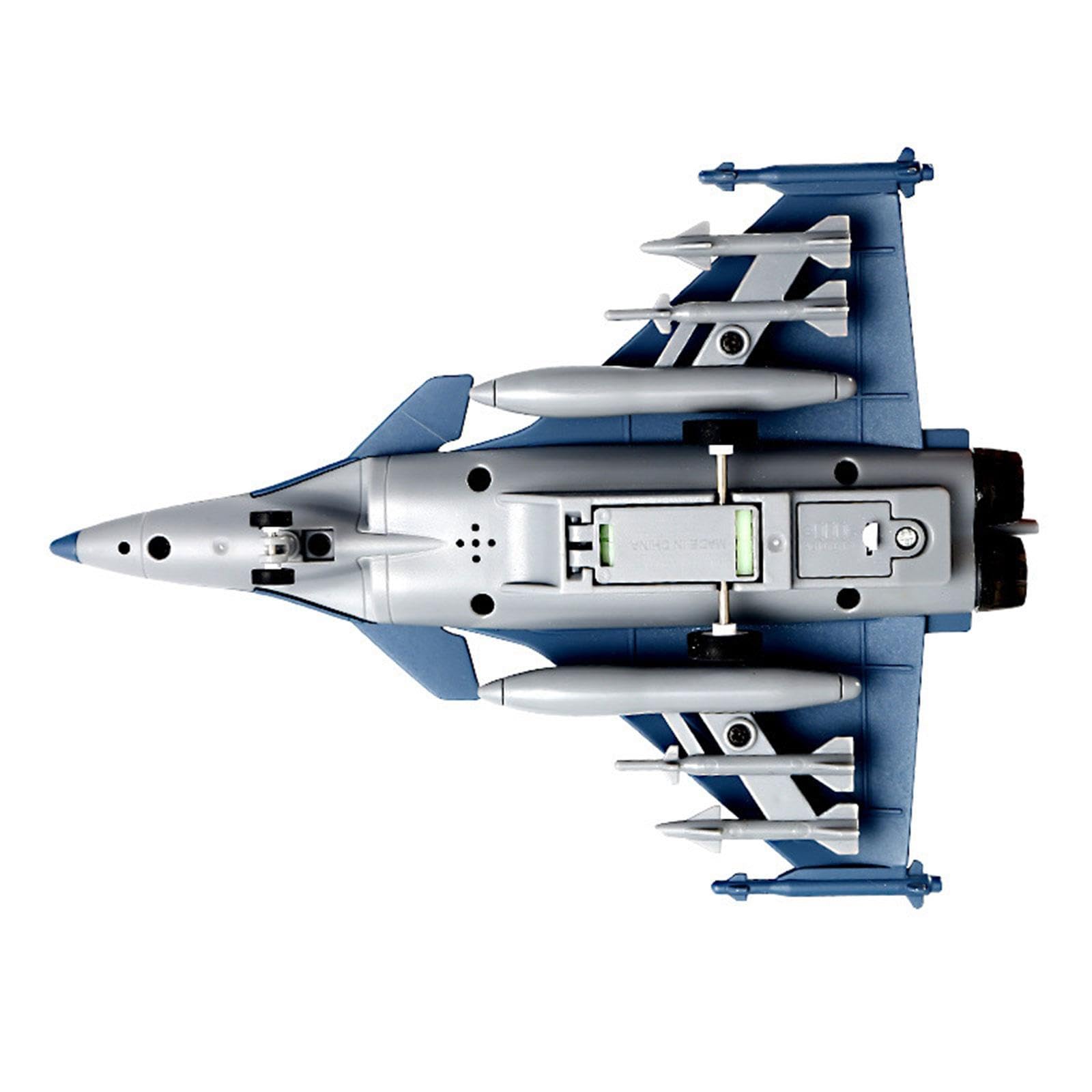 kowaku Aeroplano Tirare Indietro Giocattolo Jet da Combattimento Giocattolo, Regalo di Compleanno, Collezione Giocattolo Aereo Modello in Lega pressofusa, Blu