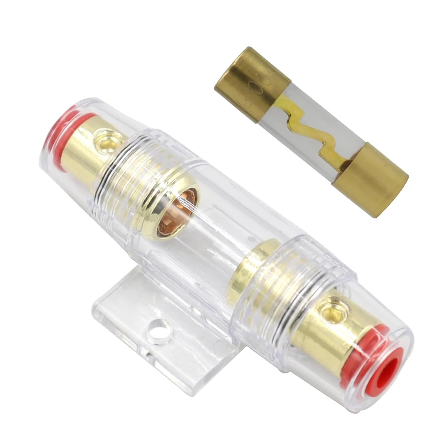 Auto Car Fuse Holder Block 30A/60A/100A AGU Fuse Holder Audio in Line AMP Amplifier Fuse Holder 1Pcs(100A Fuse Holder)