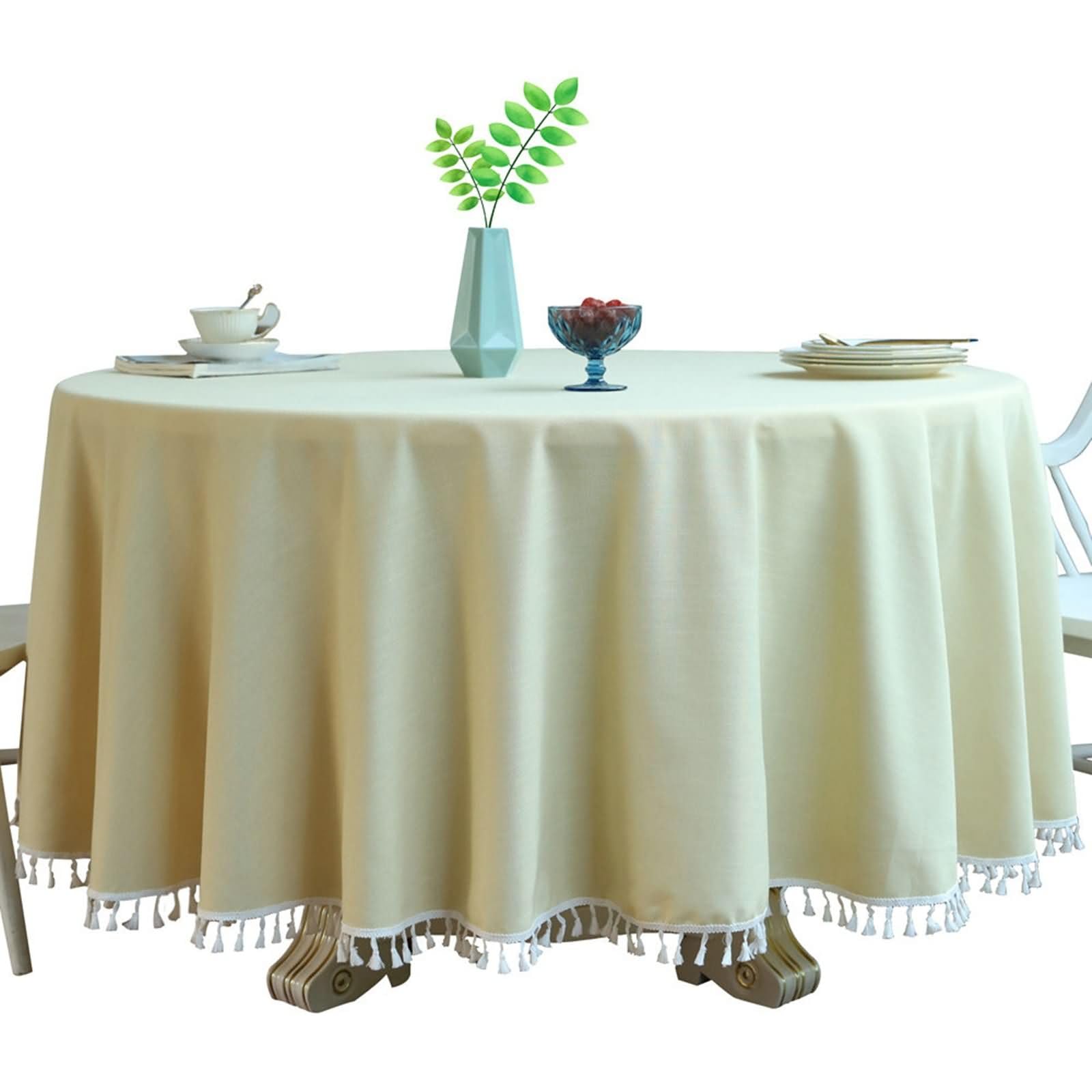 Nappe en lin et coton pour mariage et repas de fête champêtre