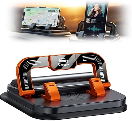 Miniatura 2 de Soporte de teléfono para automóvil con rotación de 360 grados, ángulo de ajuste de pantalla horizontal y vertical, adecuado para navegación del