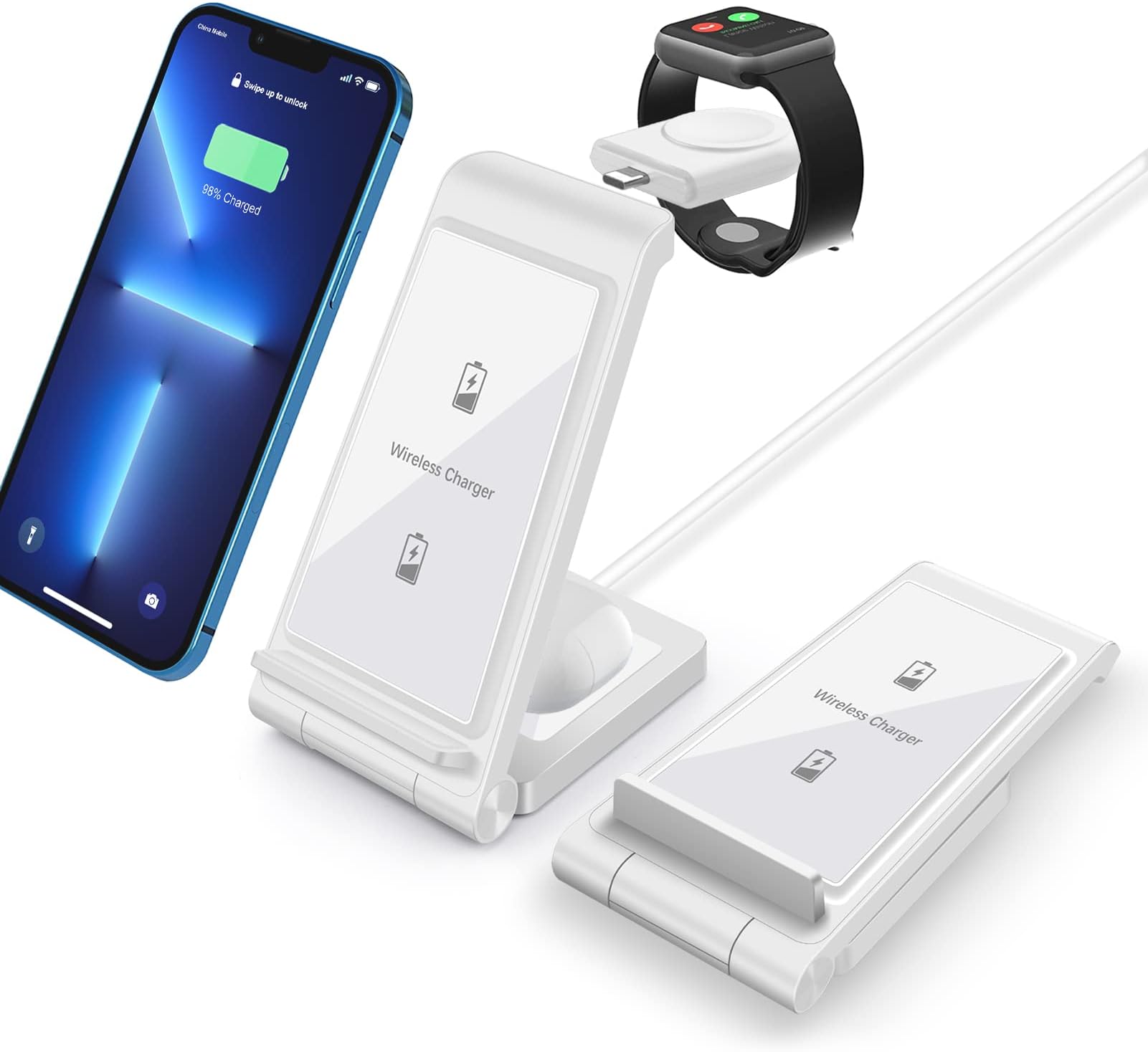 DoSHIn USB C Portable Charger 10000mAh Wireless Power Bank Fast Input and Output Power Delivery Power Bank with Interchangeable Wall Charger for MacBook, Nintendo Switch, iPhone, Samsung and More
