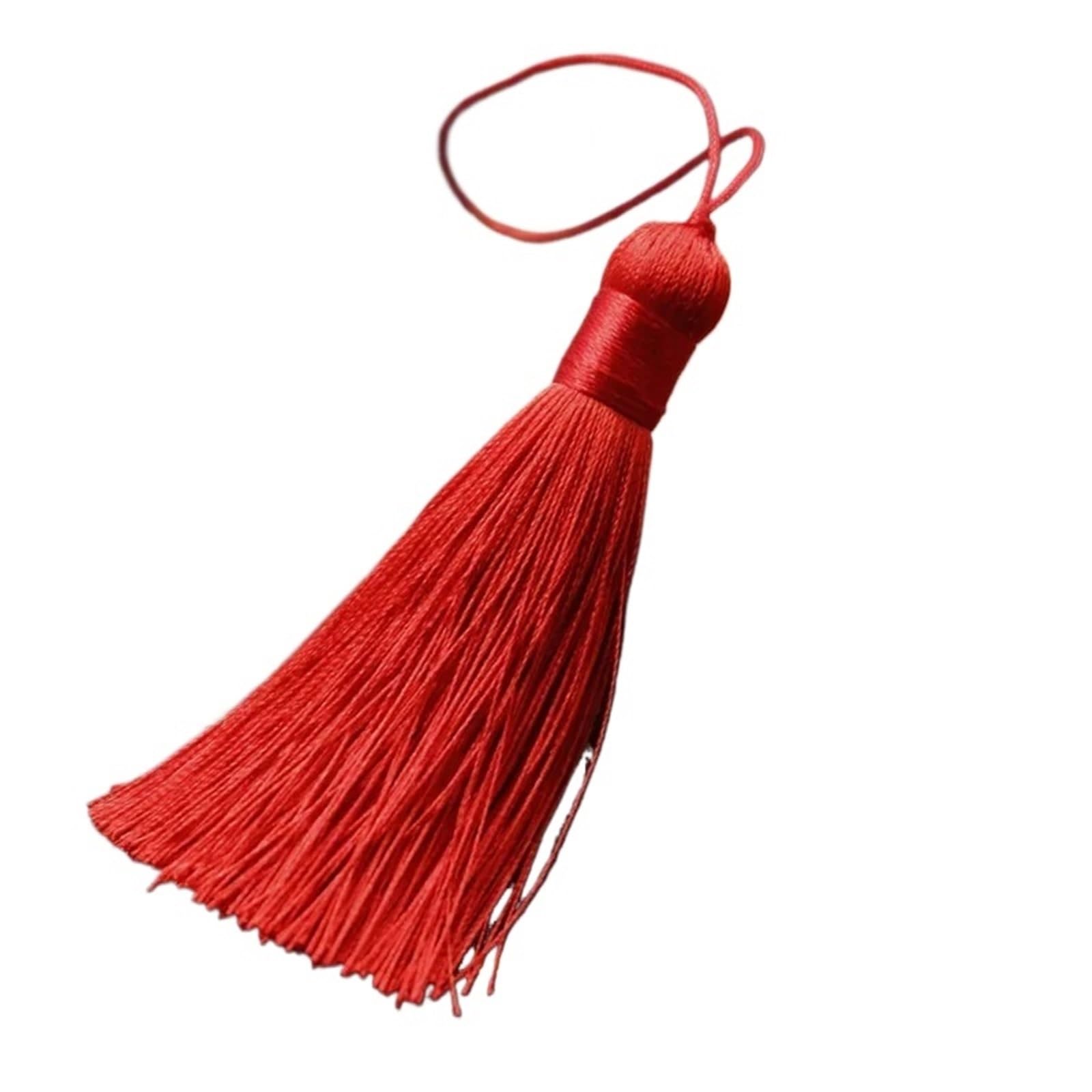 Handmade Silky Tassels 8cm with Loop for Jewelry Keychain DIY