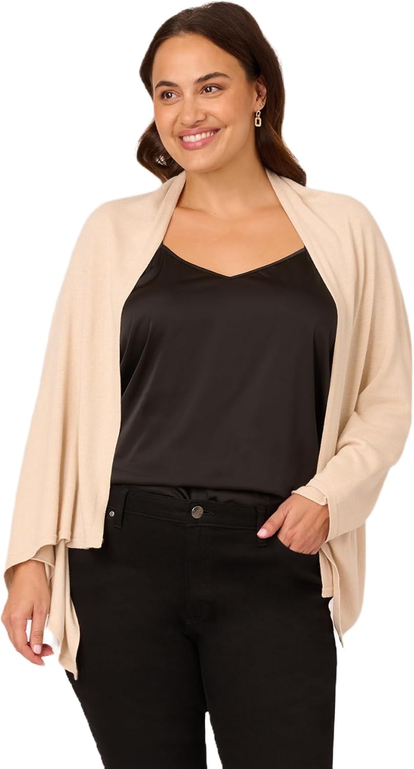Adrianna Papell Women's Metallic S'HUG® with Tunnel Sleeves