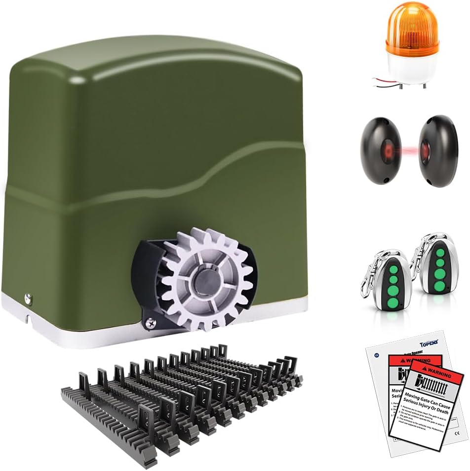 RK700 Automatic Rack Sliding Gate Opener for Gate Up to 700 Kgs Gate Operator Motor, Photocell and Blinker Included.