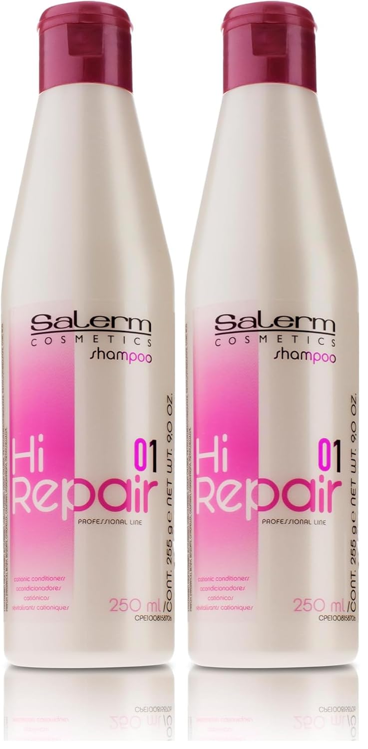 Salerm Cosmetics 01 Hi Repair Shampoo, 9 Ounce (Pack of 2)