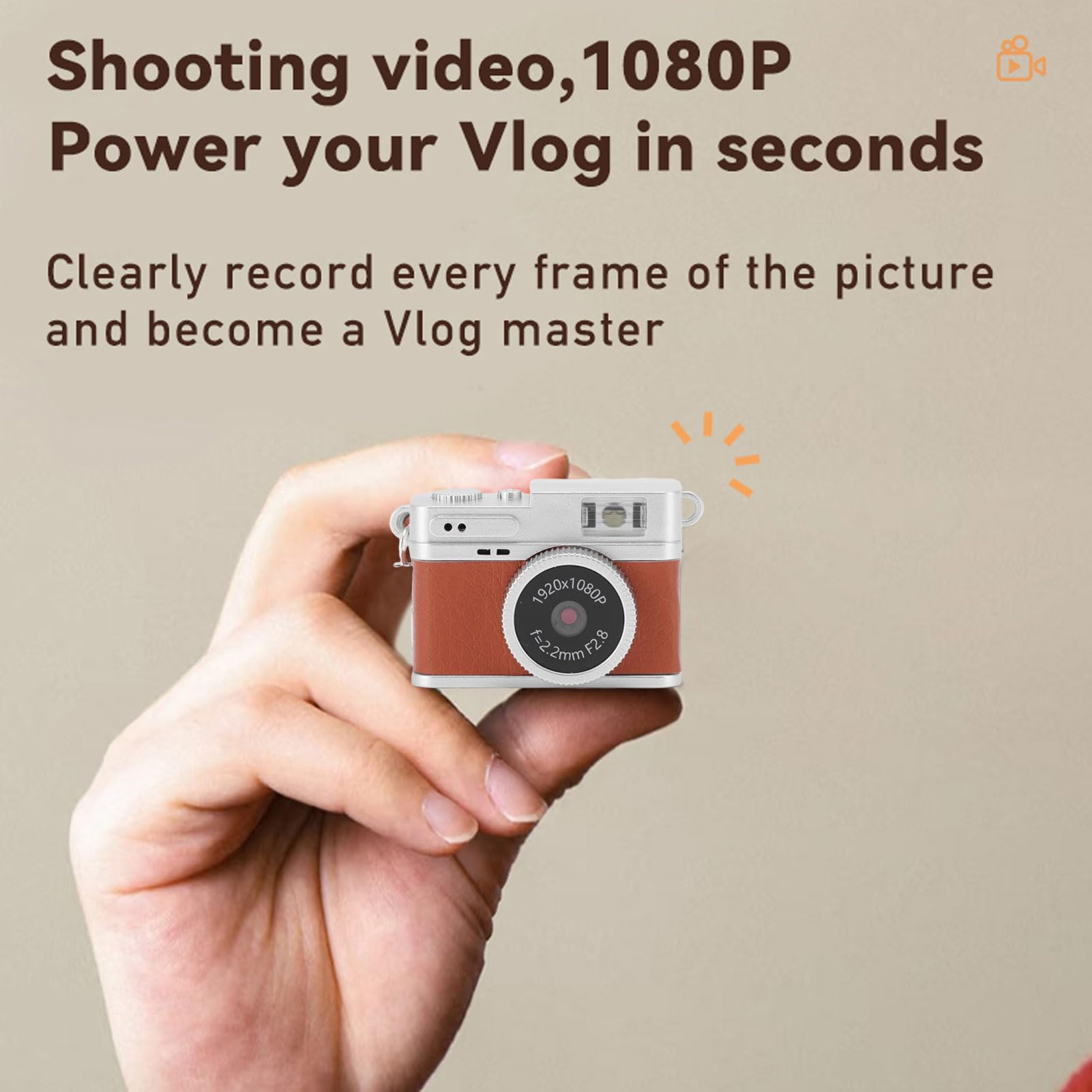 Dpofirs Small Vintage Digital Vintage Digital Camera, 1080p