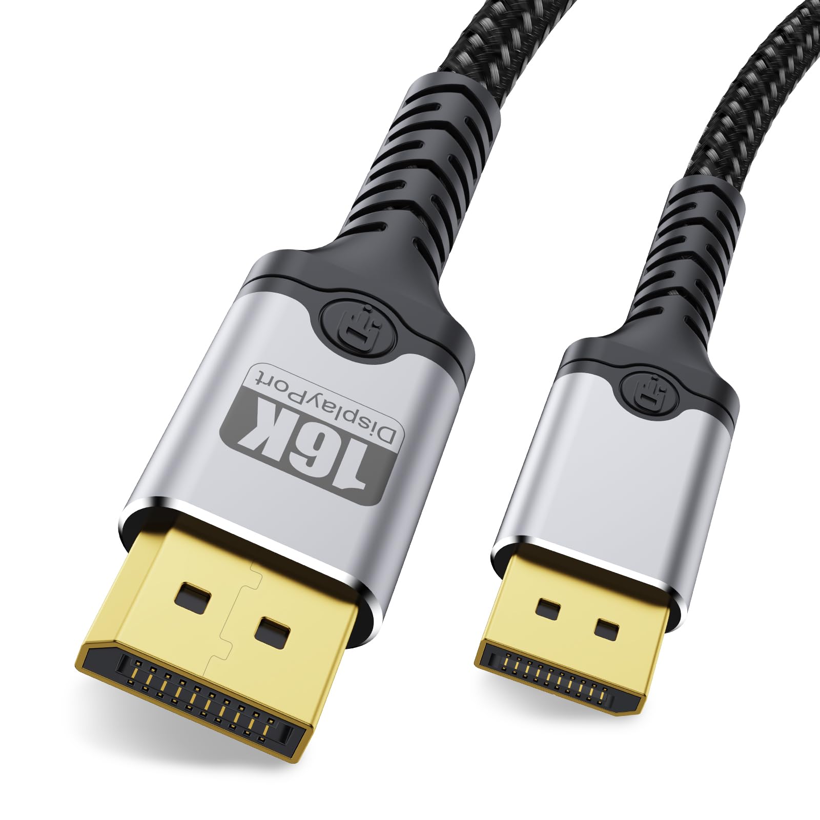 Kabel DisplayPort 2.1 2m [16K@60Hz, 10K@60Hz, 8K@120Hz, 4K@240Hz 165Hz 144Hz] kabel DP obsługuje 80Gb/s HDR DSC1.2a FreeSync G-Sync Display Port kabel do monitora, HDTV, PC