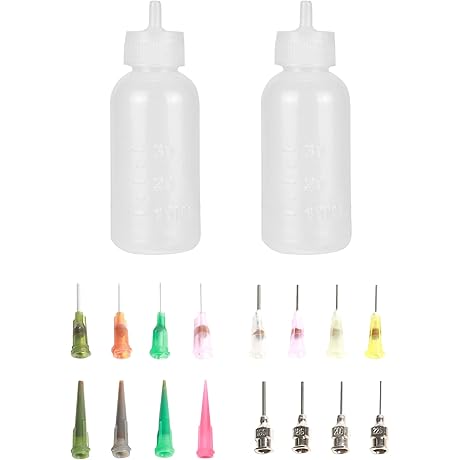 Henna Applicator Bottle | Soft Squeeze Body Art Craft Dispensing Syringe Bottles