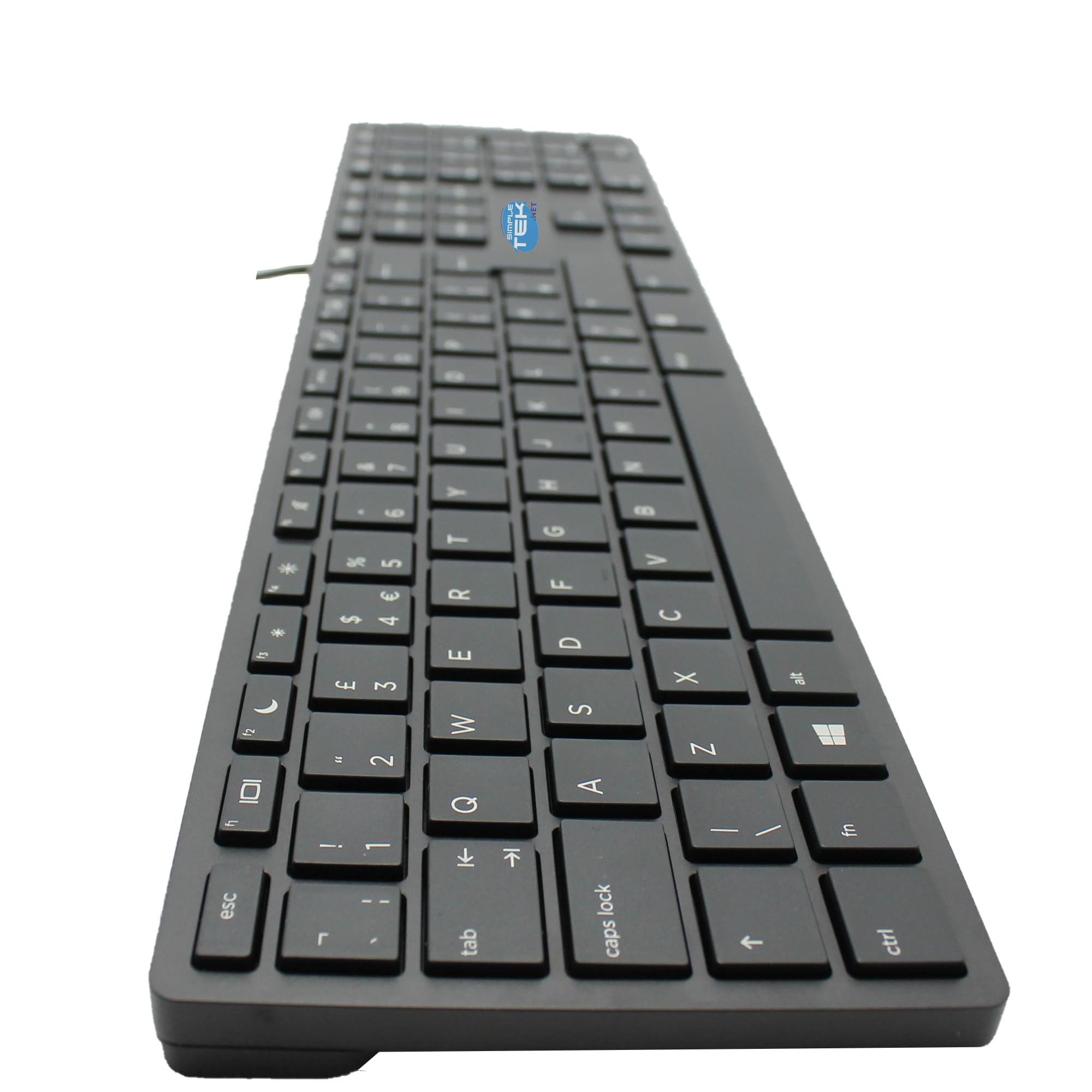 SIMPLETEK - Tastiera Cablata USB-A con filo | QWERTY - Layout Inglese UK | Tasti Standard | Ideale per PC Desktop, Notebook