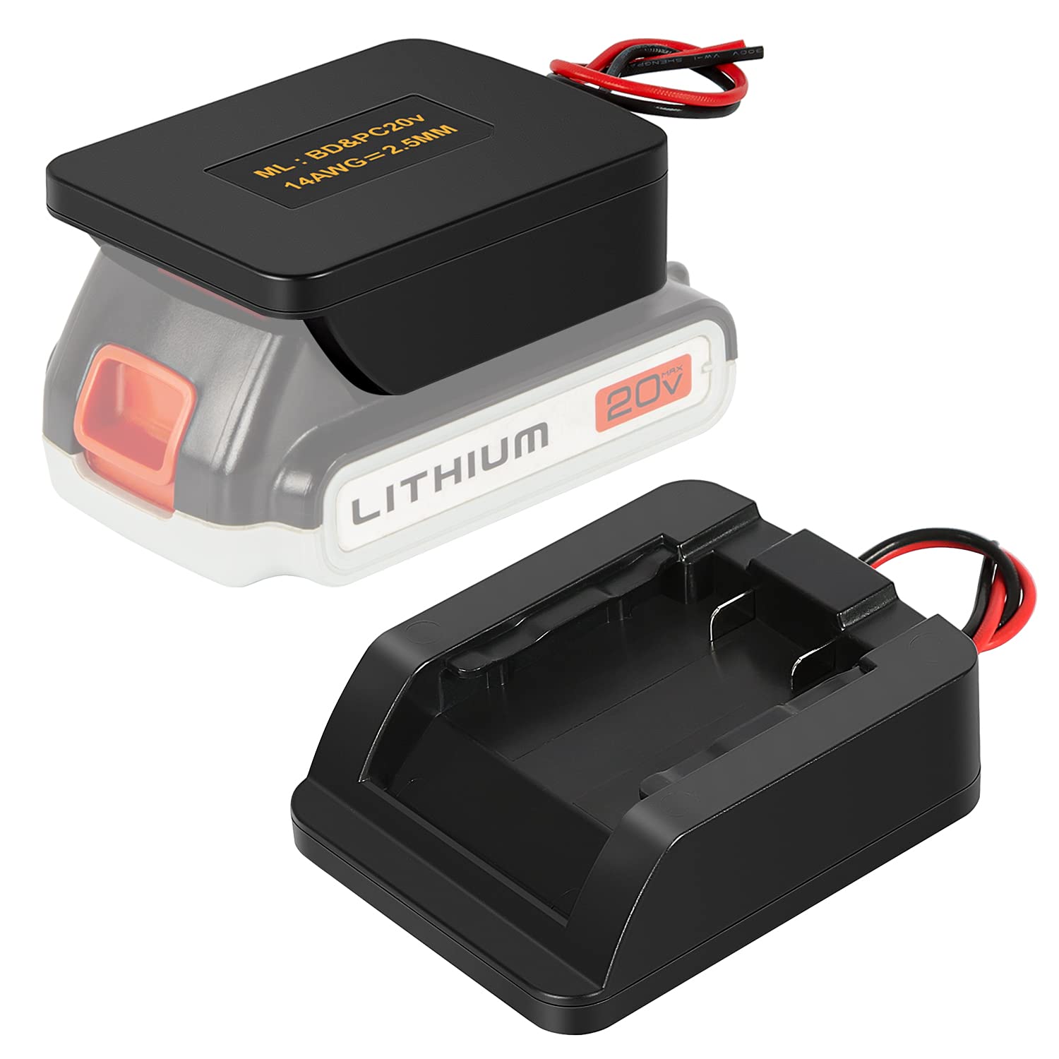 Buy Power Wheels Adapter for 20V Black&Decker Battery,PorterCable 20V Battery Adapter Dock