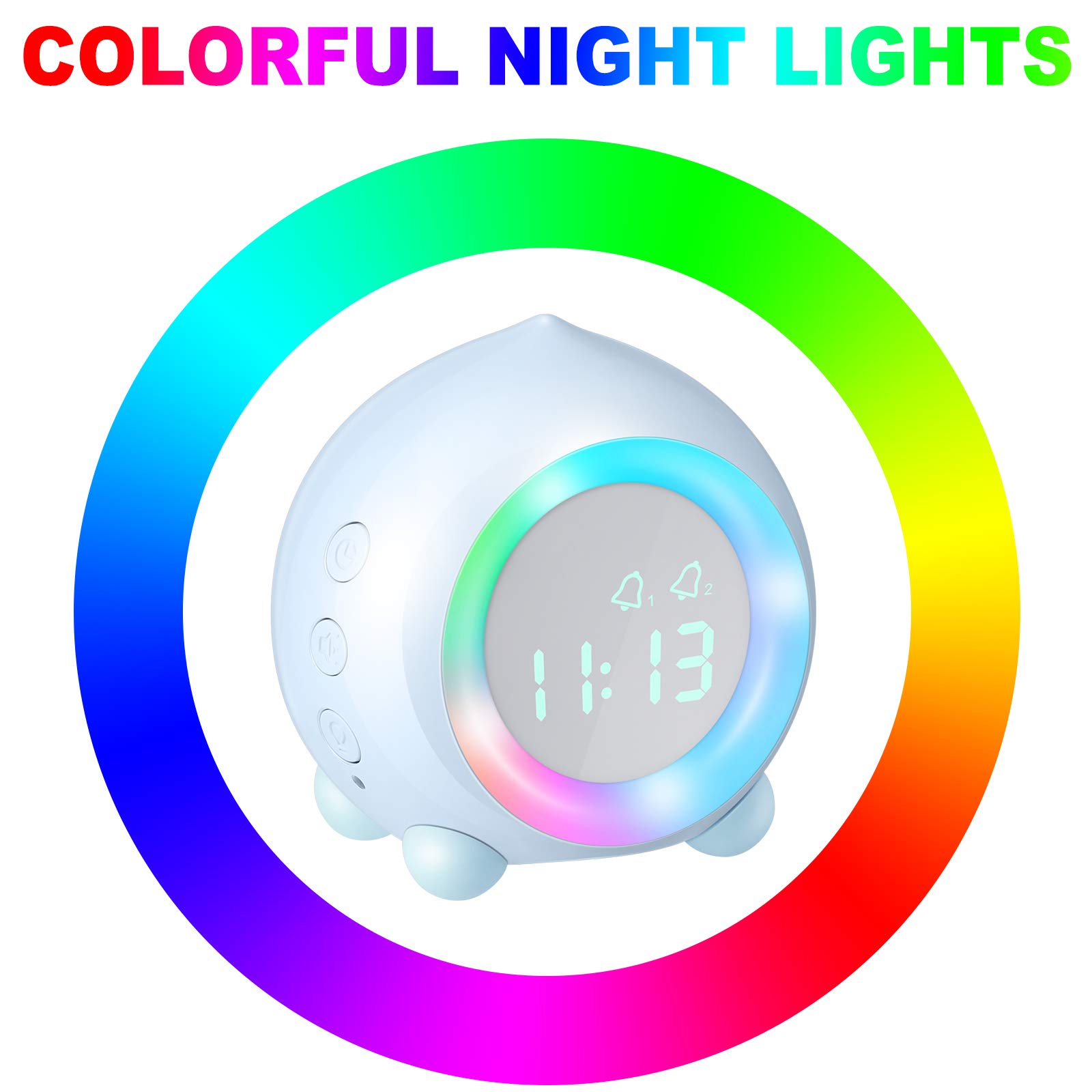 Sveglia Per Bambini Homealexa A Forma Di Toast - Con Luce Notturna E 3 Allarmi - Regalo Ideale Per Ragazzi E Ragazze - Foto 13