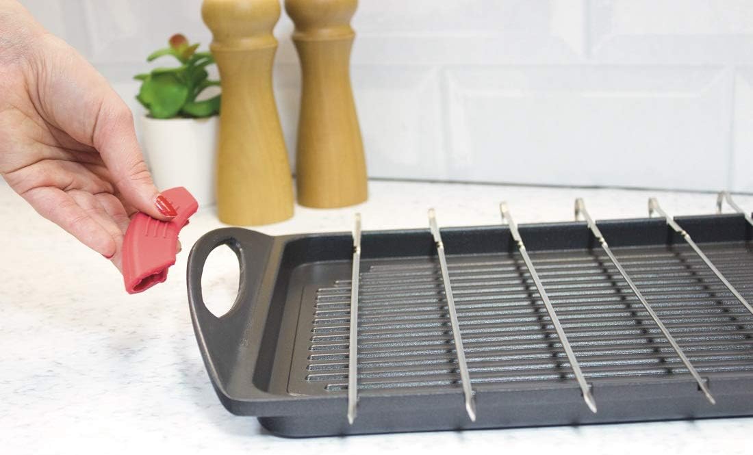 The "Griddle Me This" Cast Aluminium Griddle Plate & 6 Stainless Steel Skewers | BBQ-Style Cooking All Year Round | From Jean Patrique: Home & Kitchen