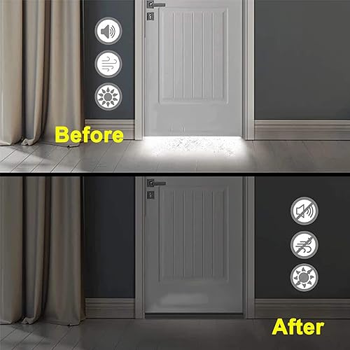 Miniatura 4 de Tira de sellado de goma de 50 pies para puerta y ventana, sello de respaldo autoadhesivo con gran espacio (de 110 pulgadas a 1150 pulgadas), tira de