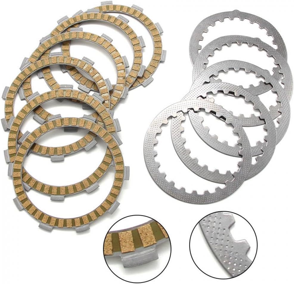 Motorcycle Clutch Friction Disc Plate Kit 15x Compatible With Automotive Motorcycle Parts TZR125 2RK 3PC1 2 3 1987 1992 For Part Number 21V-16321-00 3XP-16321-00 1V1-16324-00