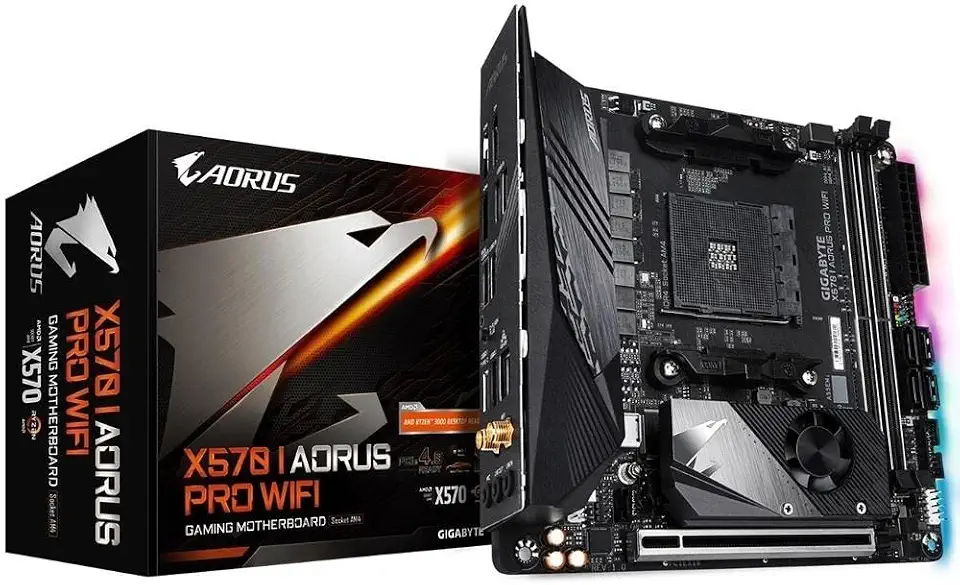 GIGABYTE X570 I AORUS Pro Wi-Fi (AMD Ryzen 3000/X570/Mini-Itx/PCIe4.0/DDR4/USB 3.1/Realtek ALC1220-Vb/DisplayPort 1.4/2xHDMI 2.0B/RGB Fusion 2.0/placa-mãe para jogos)