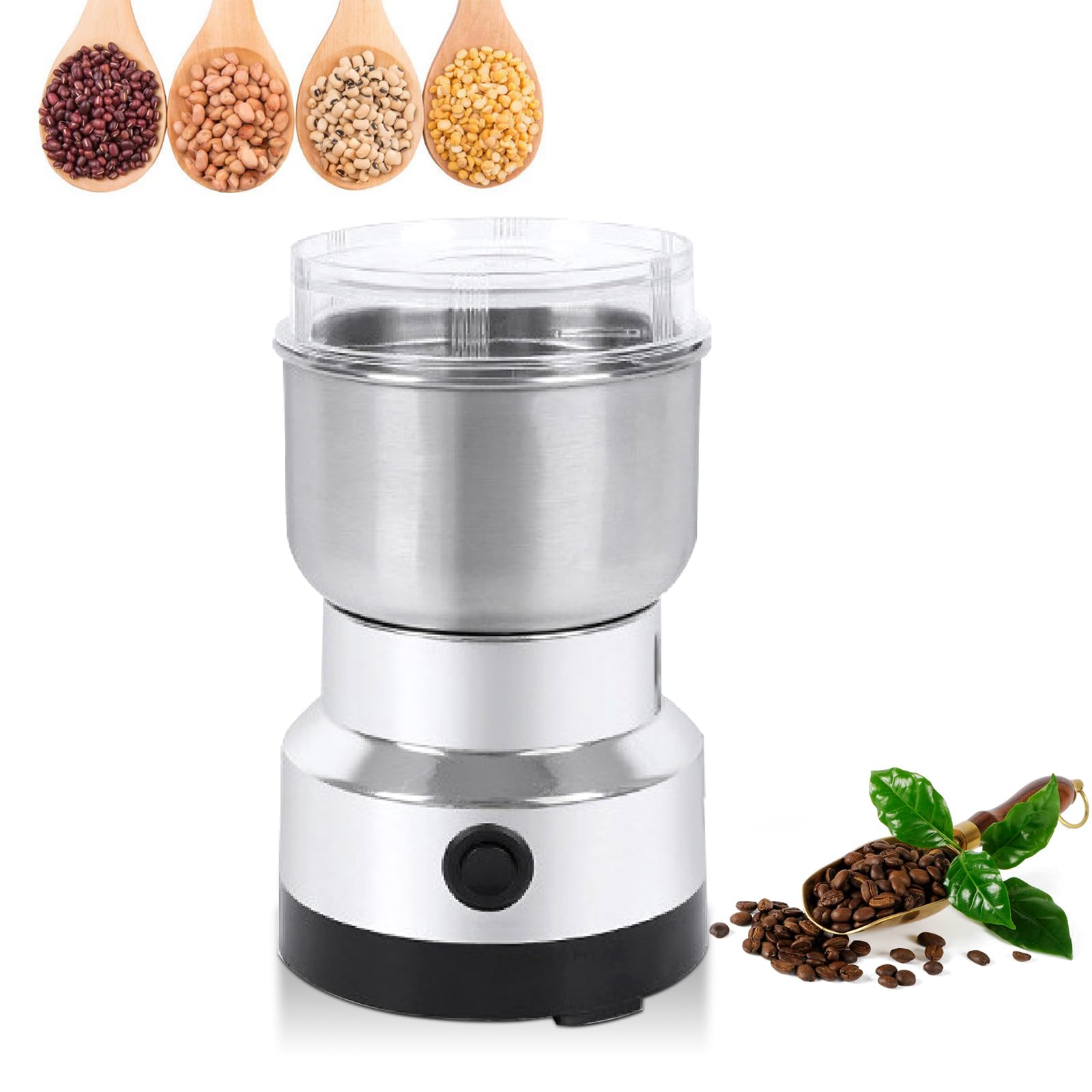 Mulino elettrico per cereali spezie superfine mulino smash macchina mulino elettrico mini mulino imbuto robot da cucina per cereali noci spezie chicchi di caffè cereali riso 300g