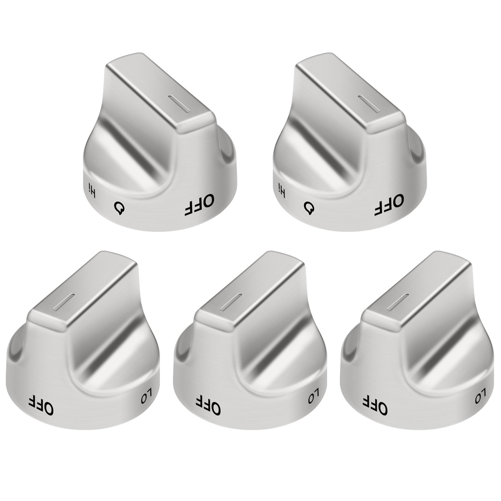 W11239985 Herdknöpfe, Ersatz für Whirlpool W10850015, Drehknopf, kompatibel mit WFG550S0HZ0 WFG550S0HV0 WFG550S0LV1 WFG525S0HV1 WFG550S0HV3 WFG525S0JJJJJ Z0 (5) )