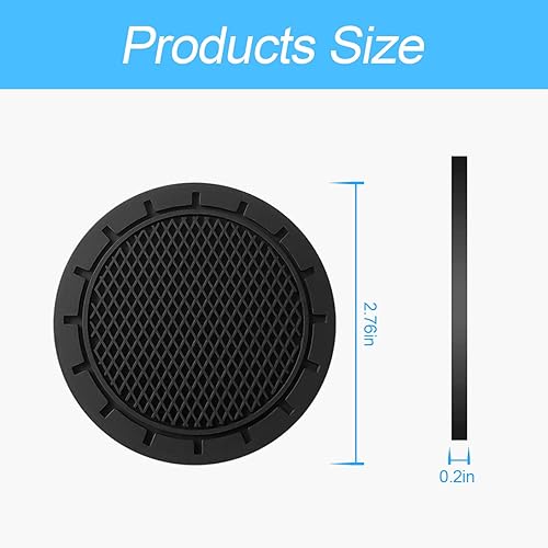 Miniatura 2 de XINLIYA Paquete de 4 posavasos para automóvil, 2.75 pulgadas de diámetro, antideslizantes, universales, duraderos, adecuados para la mayoría de