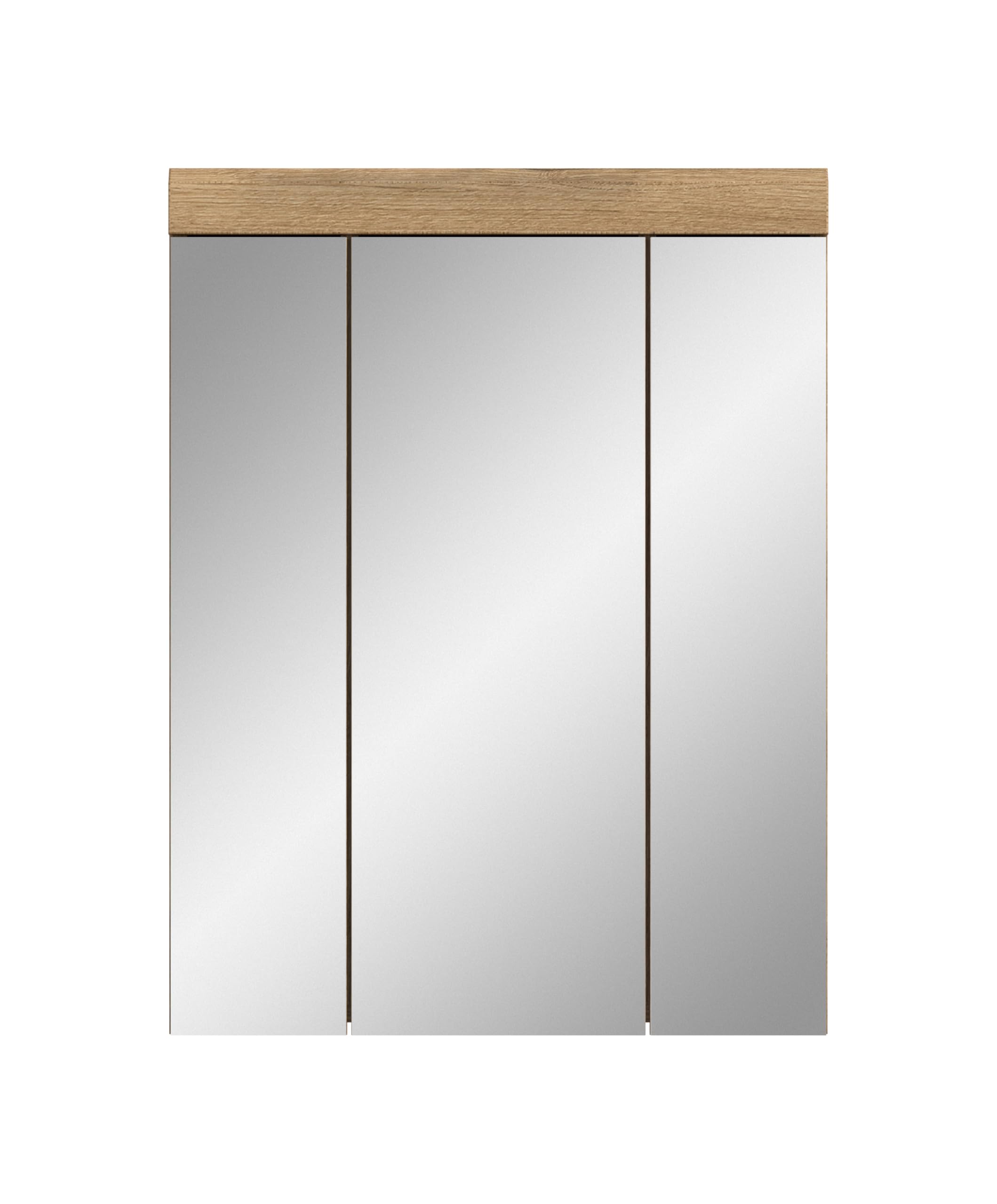 xonox.home – Spiegelschrank Scout 60x79x18 cm in Evoak Oak Nachbildung und einem Spiegelglas – Funktionaler Badspiegel mit Stauraum – klar – Bild 2