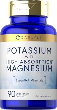 Carlyle Potassium Magnesium Supplement | 90 Capsules | High Absorption