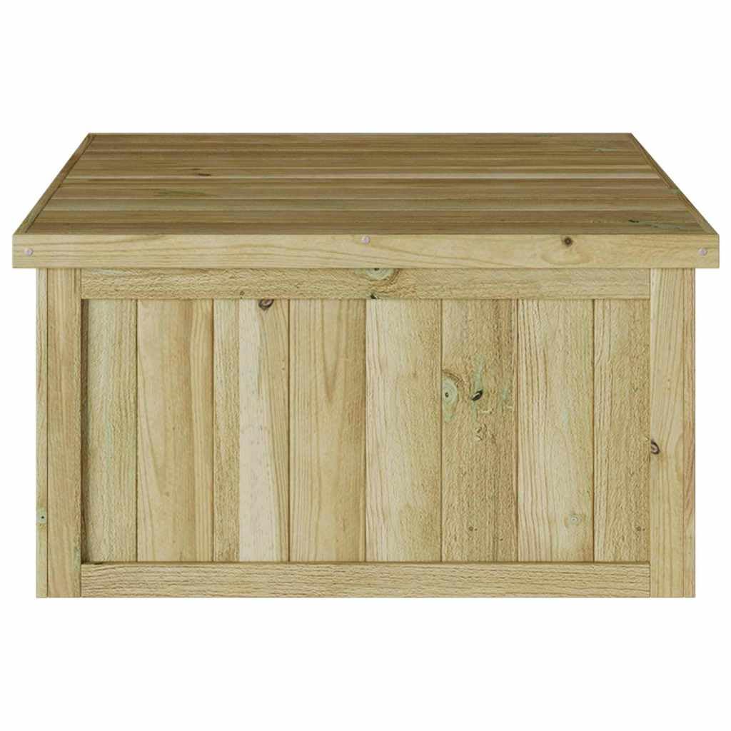 Cortacésped garaje de madera de pino impregnada marrón 73,5 x 81,5 x 38,5 cm rectangular para exteriores, jardín, terraza, espacio de almacenamiento, protección para herramientas de jardín