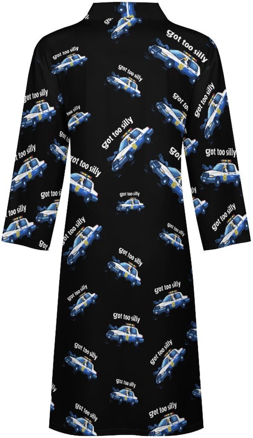 Got Too Silly Mens Robe Long Bathrobe for Women Bath Robes Lightweight Soft Printed Sleepwear