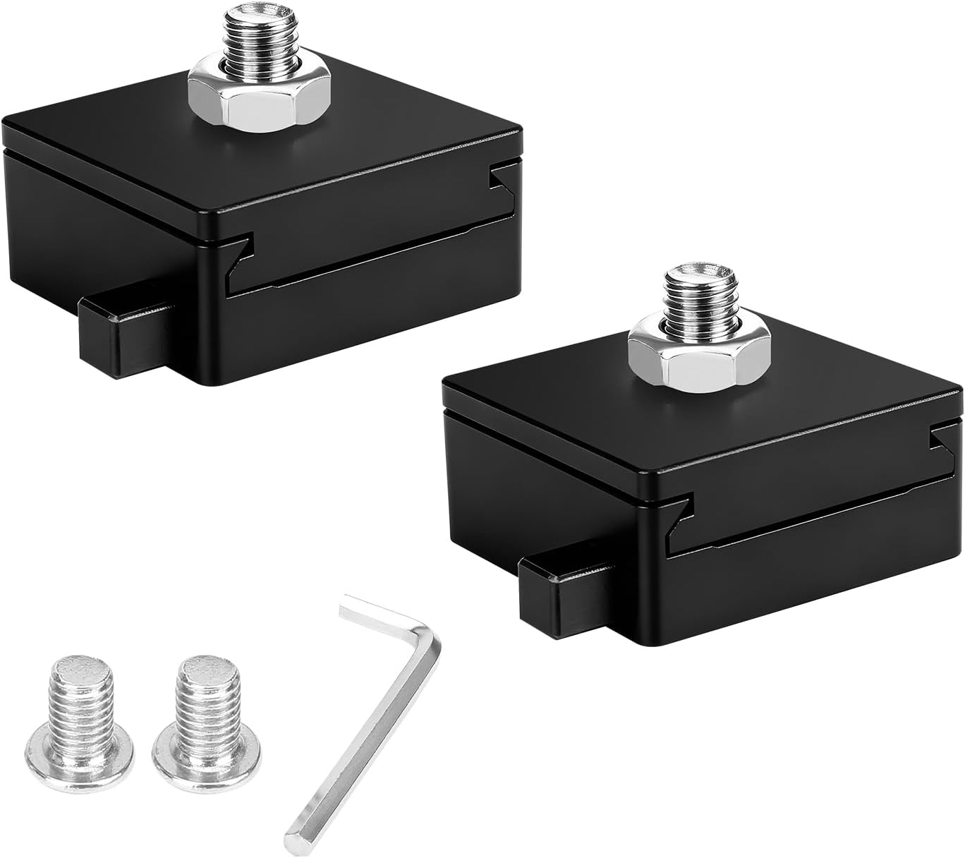 Quick Release Ditch Light Bracket Accessories, CNC Aluminum M8 Hole Quick Release Mount Kit Compatible with LED Light Bar Mounting Brackets Hood & A-Pillar Light Mounts 2PCS