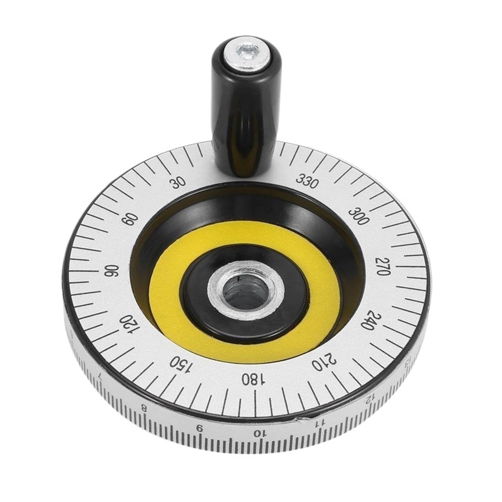 Wudcw Blacksilveryellow 3Pcs 80Mm Solid Hand Wheel Scale Hand Wheel Mechanical Parts Bakelite Machine Handle Calibrated Handwheel