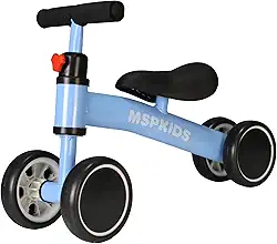 Mini Bicicleta De Equilíbrio Infantil 4 Rodas Para Bebês De 1 A 3 Anos