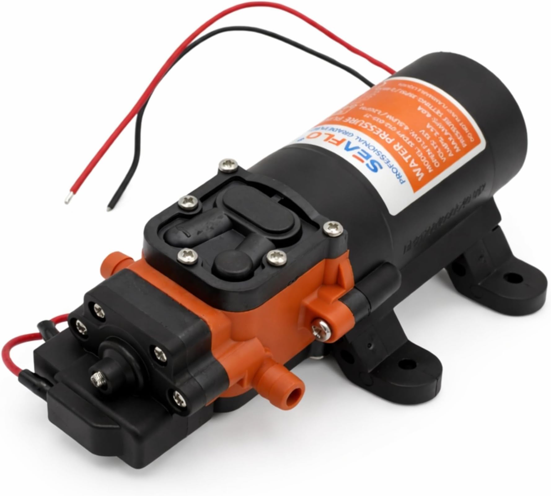 SEAFLO 21-Series Water Pressure Diaphragm Pump - 12V DC, 1.2 GPM, 35 PSI with Adjustable Pressure Switch, Self-Priming, Quiet Operation for RV, Boat, and Off-Grid Applications