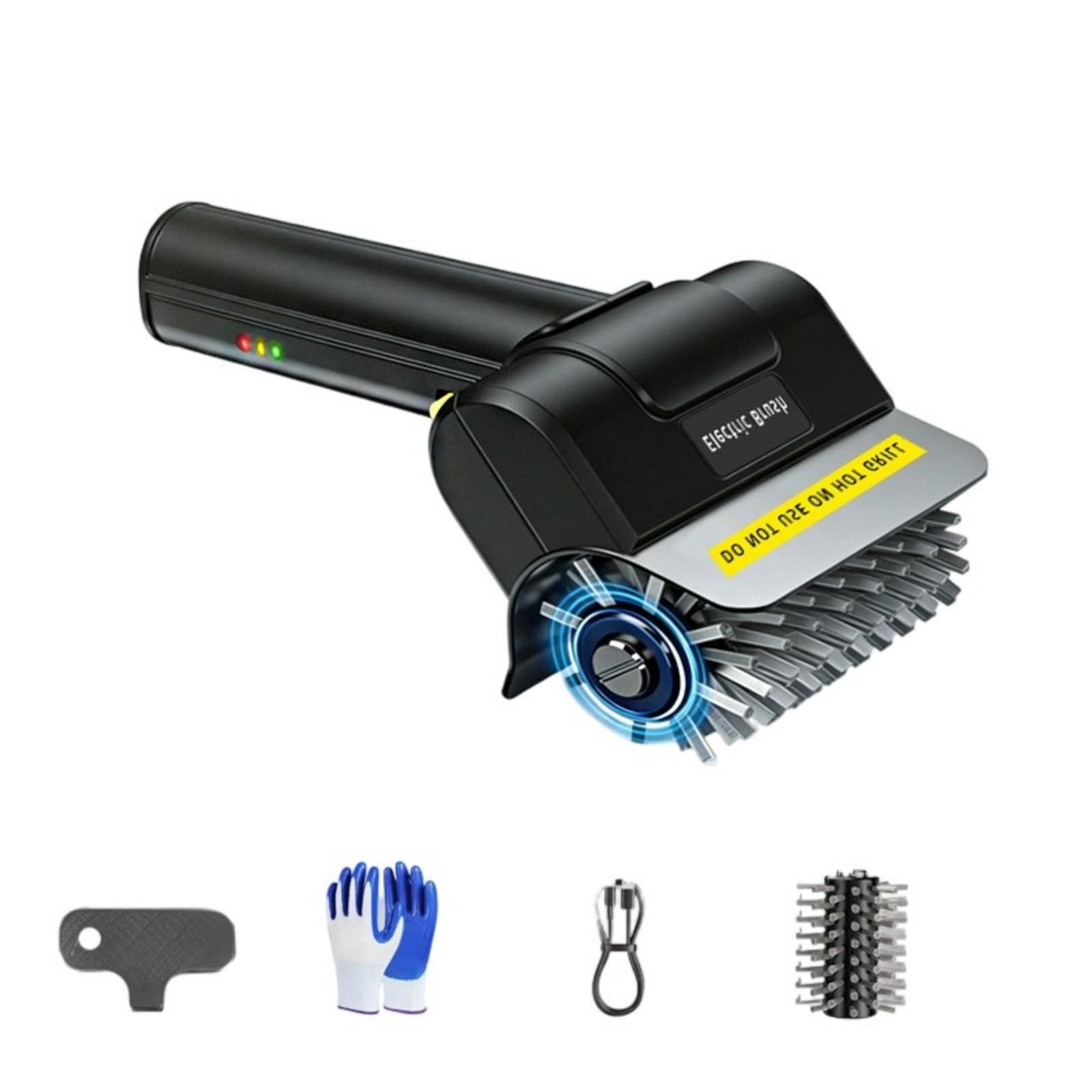 Rechargeable Cordless Grills Scrubber Detachable Brush Grills Cleaning for Barbecue Maintenance Rustproof Steel Electric Barbecue
