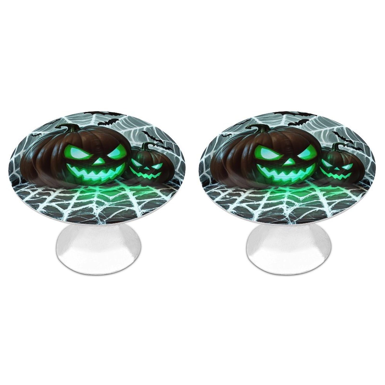 FekiLoot Green Pumpkin Cabinet Knob Kitchen Drawer Knob Stainless Steel Round Drawer Pulls Modern Cabinet Hardware Vintage Dresser Drawer for Kitchen Bathroom Closet Dresser Cabinets