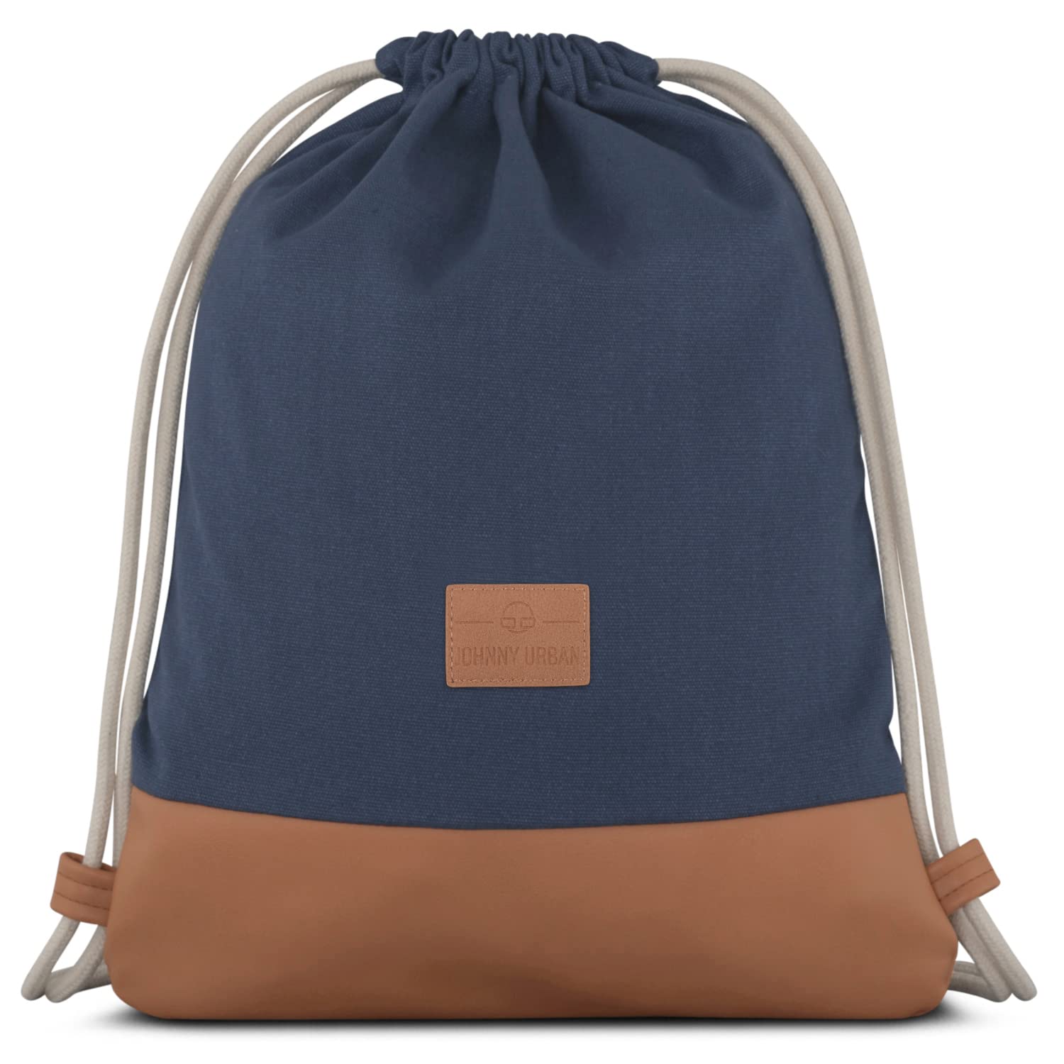 Johnny Urban Mochila Gimnasio Mujer y Hombre - Luke - Bolsa de Lona con Bolsillo - Mochilas de Algodón con Cordóne para Deporte, Tiempo Libre y Playa - Hidrófugo
