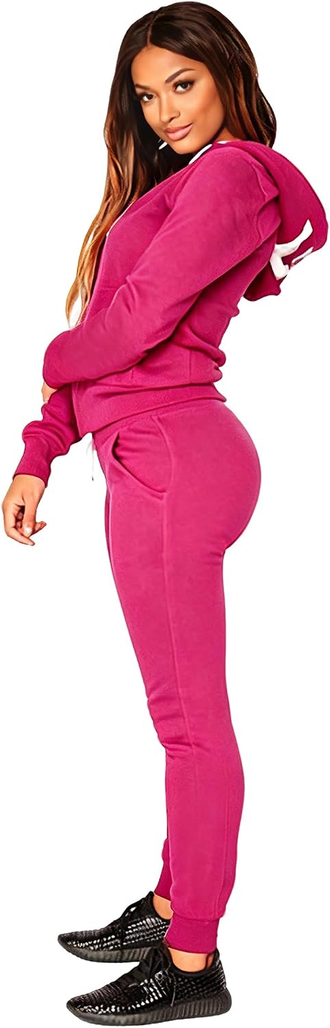 JIHUILAI Sweat Suits For Womens 2 Piece Women Sweatsuit Tracksuit Long Sweatpants Set S