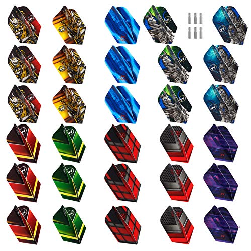 Whimlets Dart Flights and Accessories â€“ Slim Shape Darts Flights with Flights Protectors, Darts Accessories Kitâ€¦
