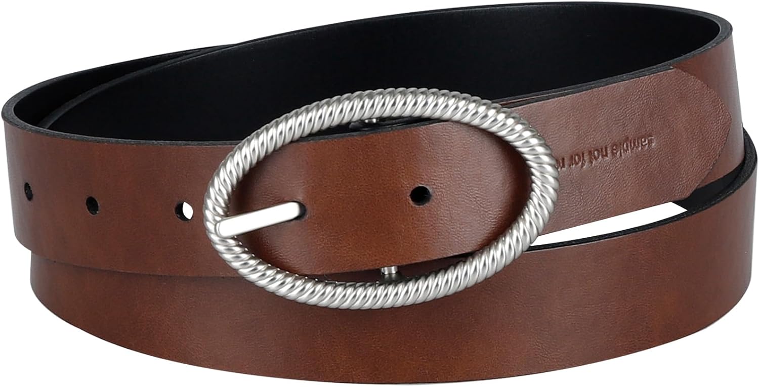 Levi's Women's Two-in-One Reversible Twisted Centerbar Casual Leather Jean Belt Flip-to-Reverse Buckle - Image 2