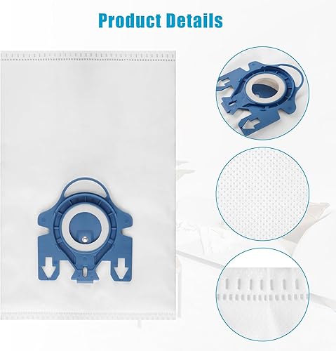 Miniatura 3 de Paquete de 12 bolsas 3D GN para aspiradora Miele compatibles con C2, bolsas de polvo Airclean compatibles con Miele GN Vacuum Complete C2 C3 Classic